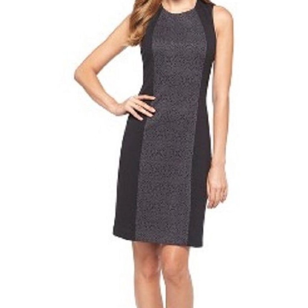 Euc Theory Side Color Block Sheath Sleeveless Dre… - image 1